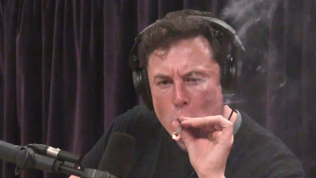 Elon Musk Smoking Pod on show 