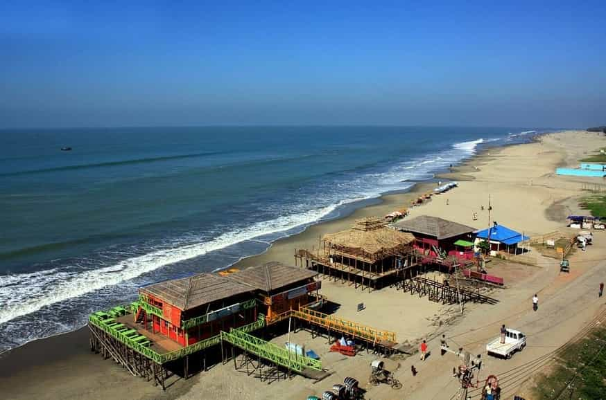 Some restaurants along the beach of Cox'bazar