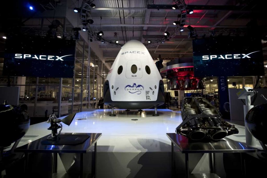 Dragon capsule from SpaceX in factory