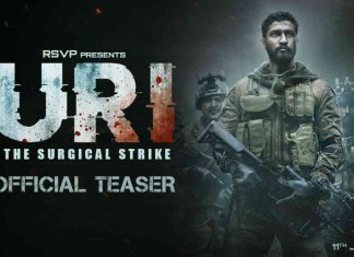 Uri review: Film cover where Vicky Kaushal stands with para military