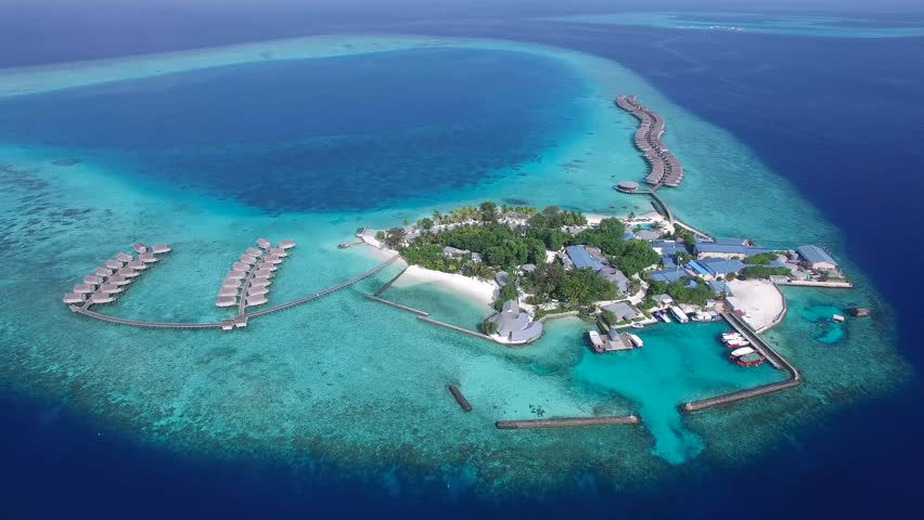 Birds eye view from the most beautiful flight in the world of Maldives 