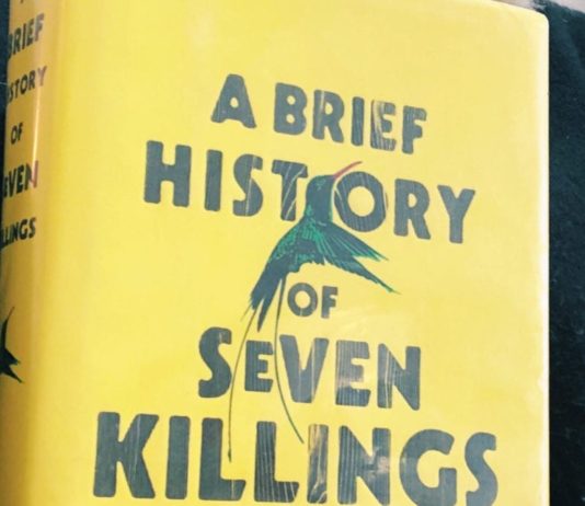 Violence in the language of a Brief history of seven killings