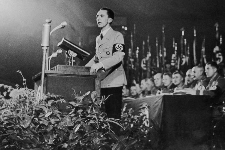 Joseph Goebbels during speech