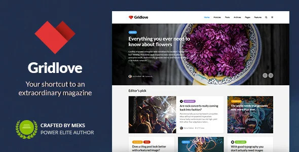 Gridlove news paper theme