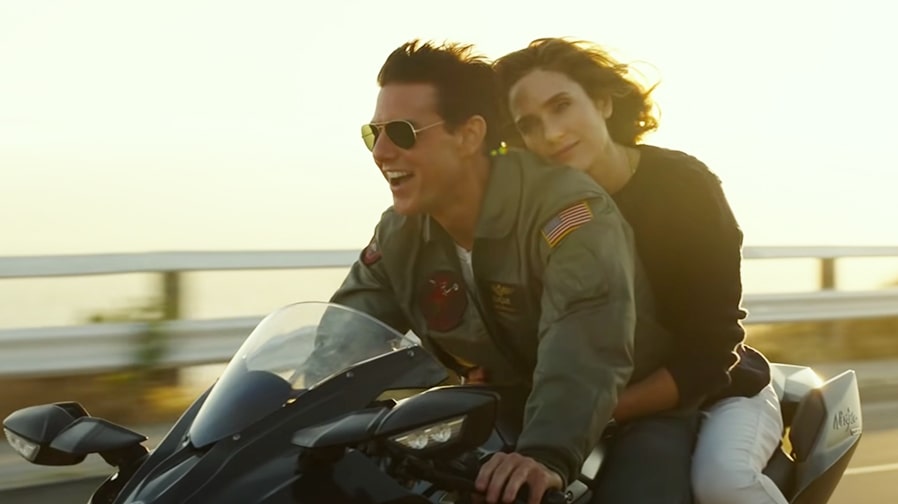 Tom Cruise and Jennifer Connelly in Top Gun Maverick