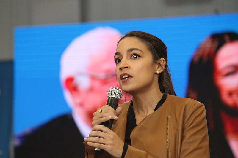 Alexandria Ocasio-Cortez in Sanders rally